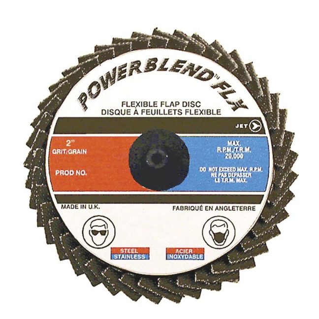 3" Z60 POWERBLEND Roll-on Flap Disc – Type R Mount