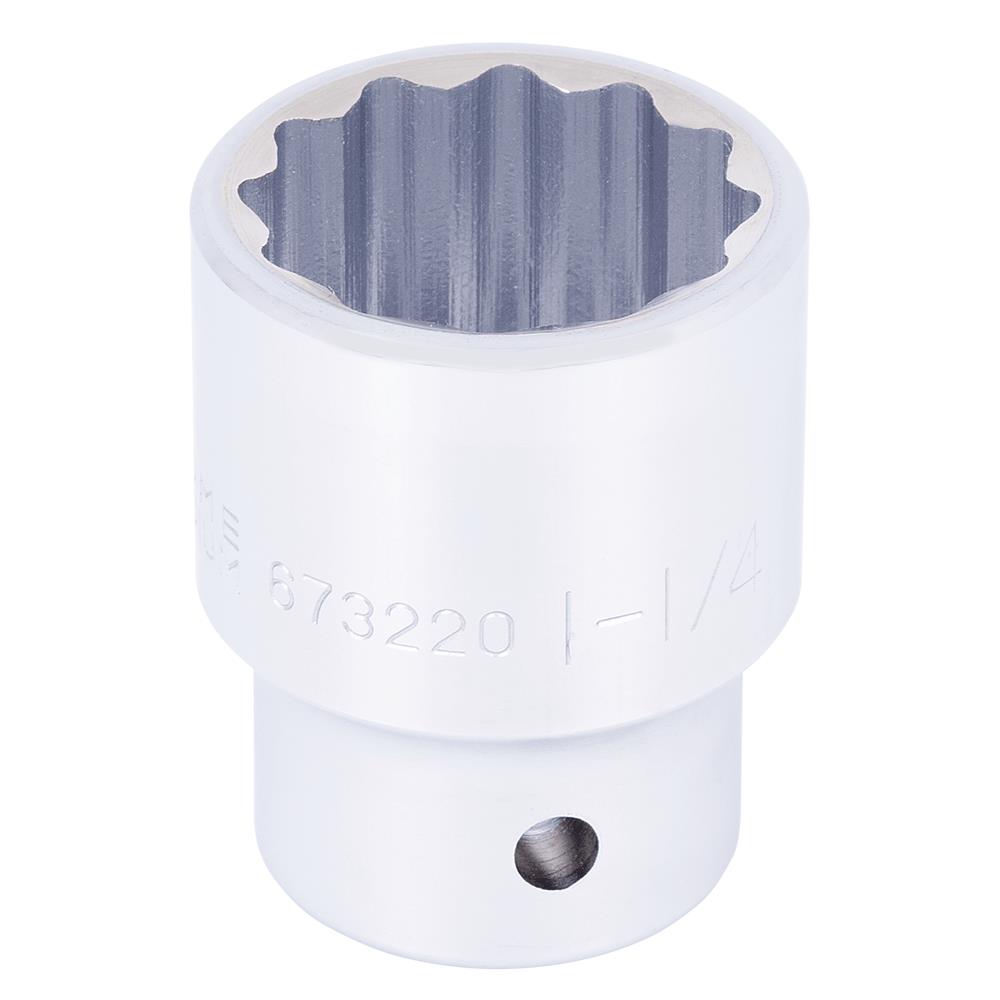 3/4" DR x 1-1/4" Regular Chrome Socket – 12 pt.