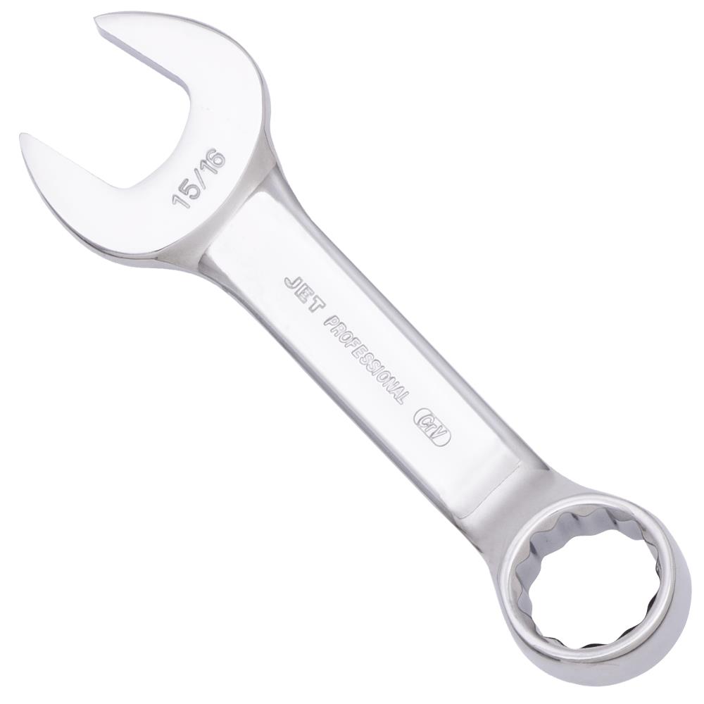 3/8" Fully Polished Stubby Combination Wrench