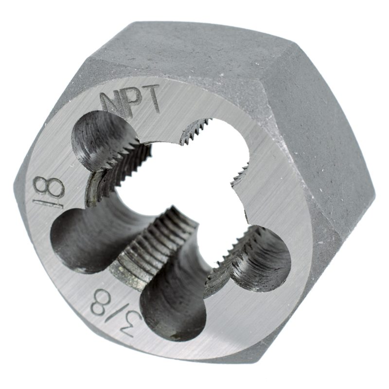3/8"-18NPT Alloy Hex Die – 1" Hex