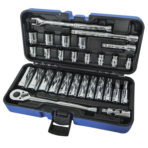 3/8" DR Metric Socket Wrench Set – 12 pt. – 30 pc