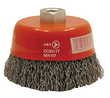 NC Premium Crimped Cup Brush – High Performance – 3-1/2" x 5/8-11"