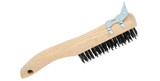Carbon Steel Hand Wire Scratch Brush – 4 Row – Long Handle