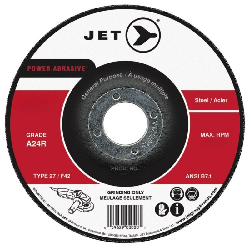 4-1/2 x 1/4 x 7/8 A24R Power Abrasive T27 Grinding Wheel