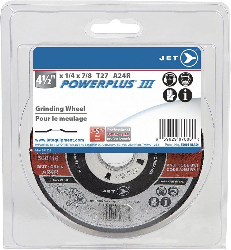 4-1/2 x 1/4 x 7/8 A24R Powerplus T27 Grinding Wheel