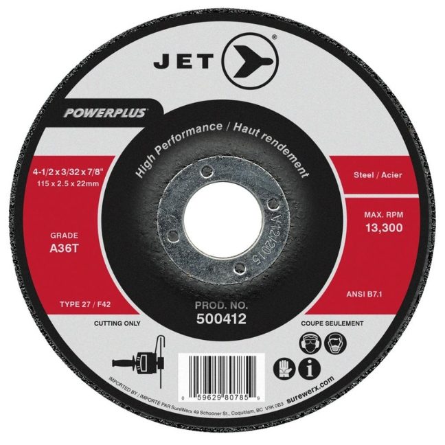 4-1/2 x 3/32 x 7/8 A36T Powerplus T27 Cut-Off Wheel