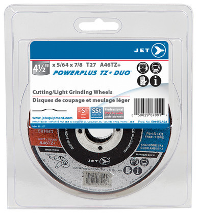Power-Xtreme DUO T27 Cutting and Light Grinding Wheel – Clamshell Package – 4-1/2" x 5/64" x 7/8"