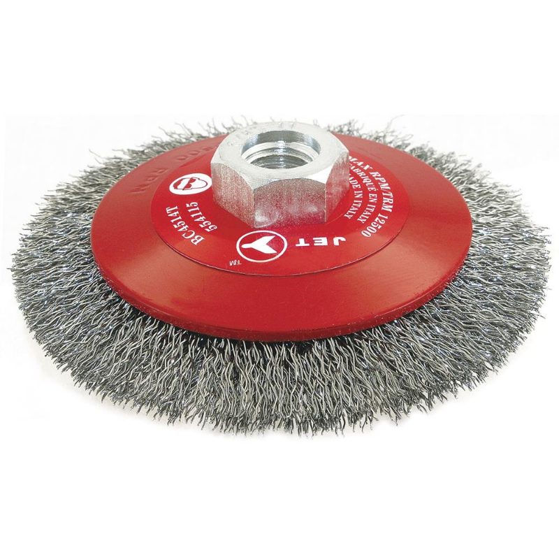 4-1/2" x 5/8-11"NC Crimped Conical (Bevel) Brush – High Performance