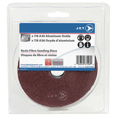 4-1/2 x 7/8 A36 Aluminum Oxide Resin Fibre Sanding Disc