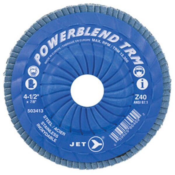 Z120 PowerBlend TRM T29 Trimmable Zirconia Flap Disc – 4-1/2" x 7/8"