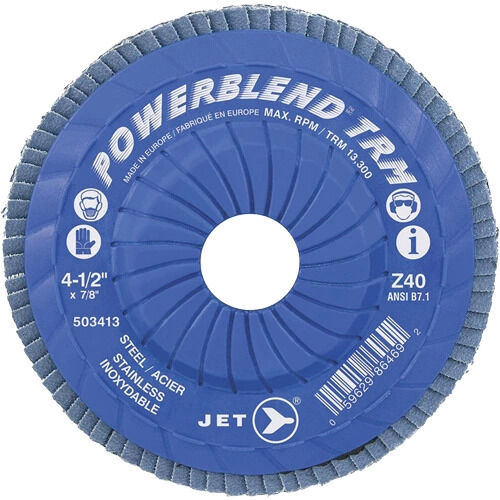Z40 PowerBlend FLX Flexible Zirconia Flap Disc – 4-1/2" x 7/8"