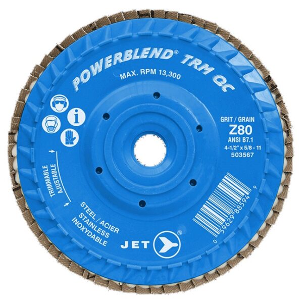 Z80 PowerBlend FLX Flexible Zirconia Flap Disc – 4-1/2" x 7/8"