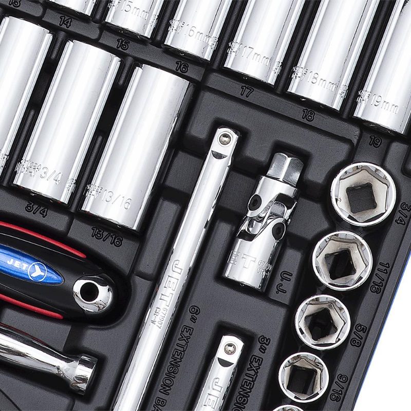 3/8" DR SAE/Metric Socket Wrench Set – 6 pt. – 45 pc