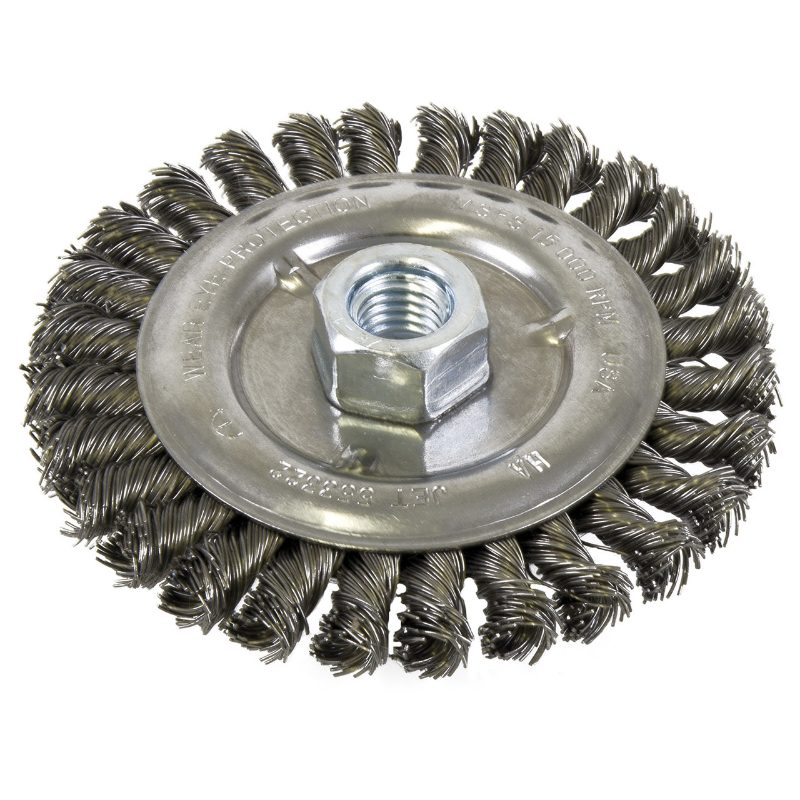 5 x 1/2 x 5/8-11NC Standard Face Knot Wire Wheel Threaded