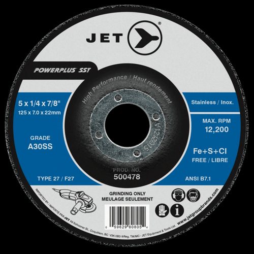 5 x 1/4 x 7/8 A30SS Powerplus SST T27 Grinding Wheel