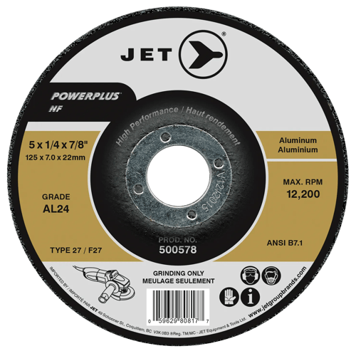 5 x 1/4 x 7/8 AL24 Powerplus NF T27 Grinding Wheel