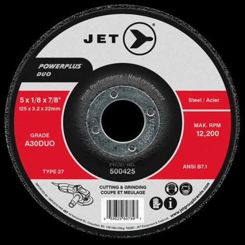 5 x 1/8 x 7/8 A30DUO Powerplus DUO T27 Cutting/Grinding Wheel
