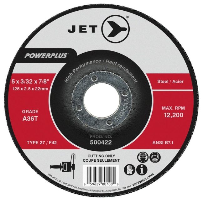 5 x 3/32 x 7/8 A36T POWERPLUS T27 Cut-Off Wheel