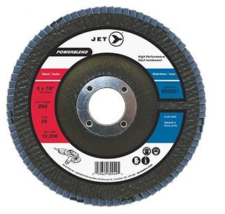 5 x 7/8" Z60 POWERBLEND T29 Zirconia Flap Discs