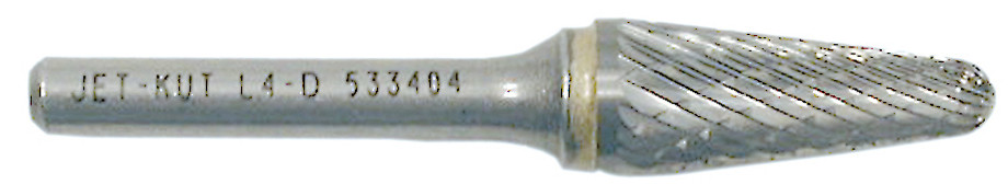 5/16" JET-KUT Taper Shape Bur (Radius End)