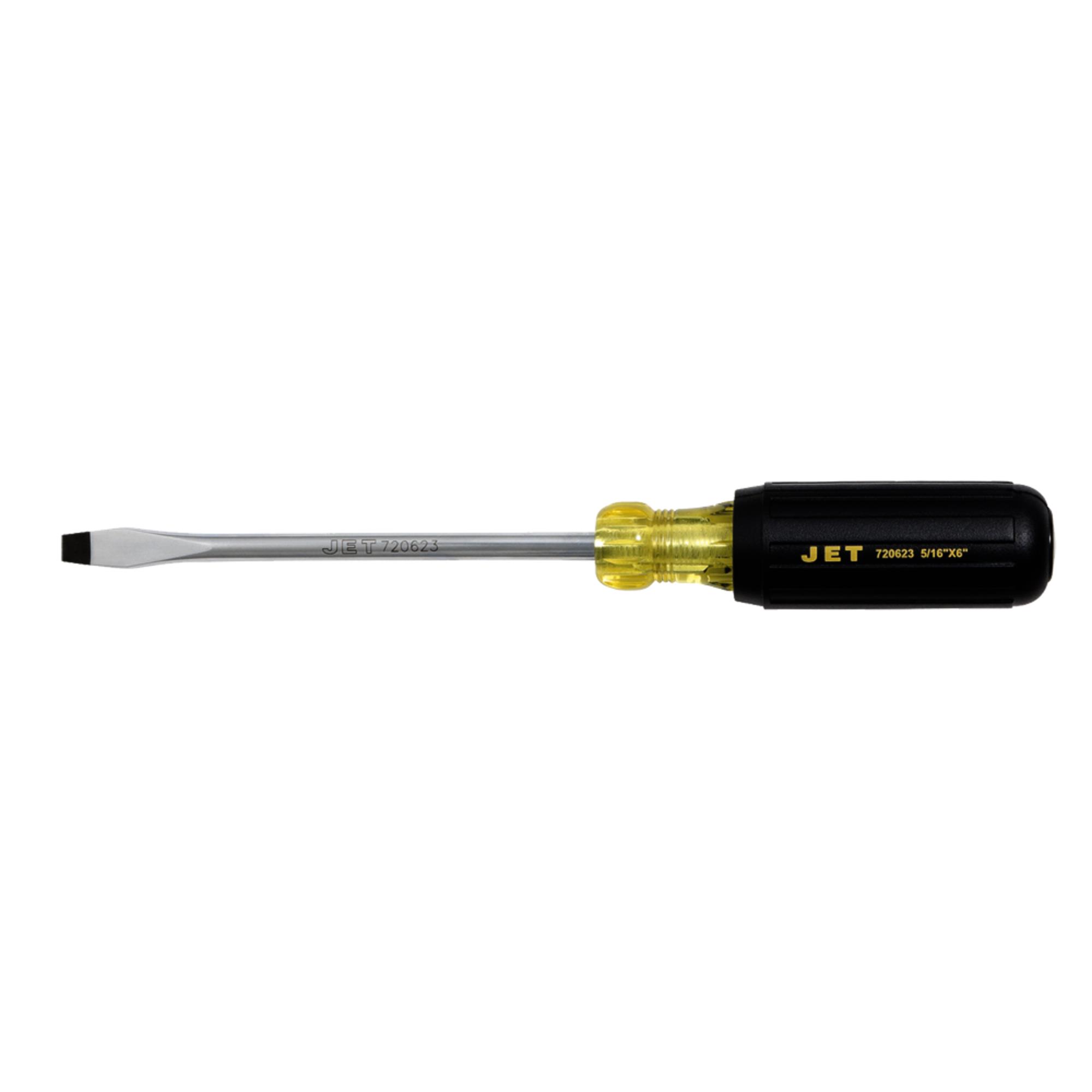 5/16" x 6" Slot Round Shank Cushion Grip Screwdriver