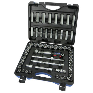 1/2" DR SAE/Metric Socket Set – 12 pt. – 55 pc