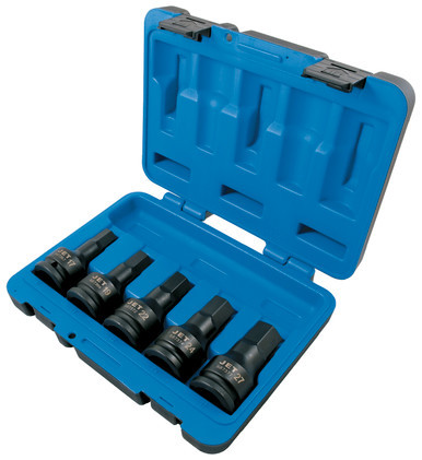3/4" DR Metric Impact Hex Bit Socket Set – 5 pc