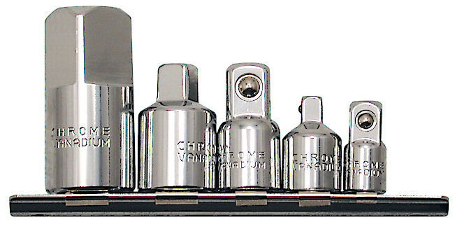 Chrome Socket Adaptor Set – 5 pc