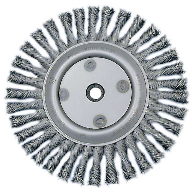 Knot Twisted Wire Wheel – Unthreaded – 6" x 5/8"-1/2"