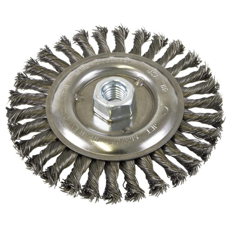 6 x 1/2 x 5/8-11NC Standard Face Knot Wire Wheel Threaded