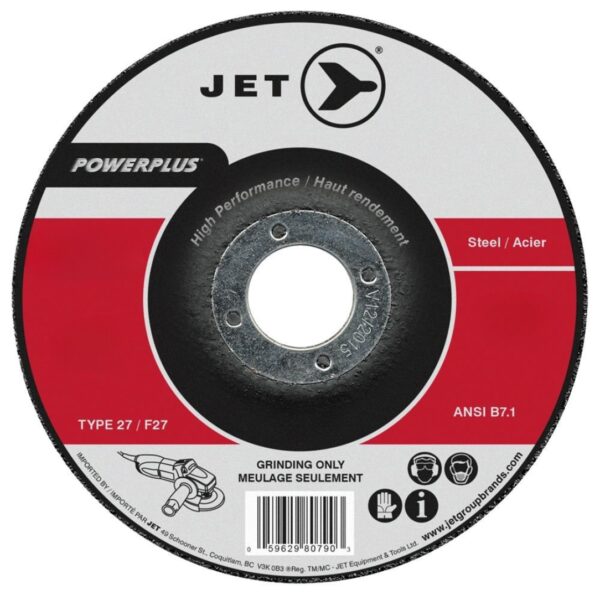 6 x 1/4 x 7/8 A24R POWERPLUS T27 Grinding Wheel