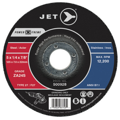 6 x 1/4 x 7/8 ZA24S POWER-XTREME T27 Grinding Wheel