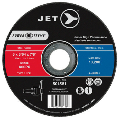 A60PX Power-Xtreme T1 Cut-Off Wheel – 6" x 3/64" x 7/8"
