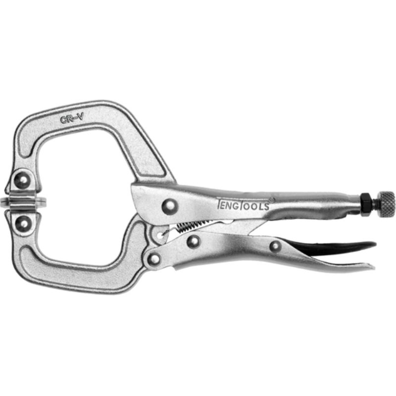 Locking C-Clamp with Swivel Pads – 6"