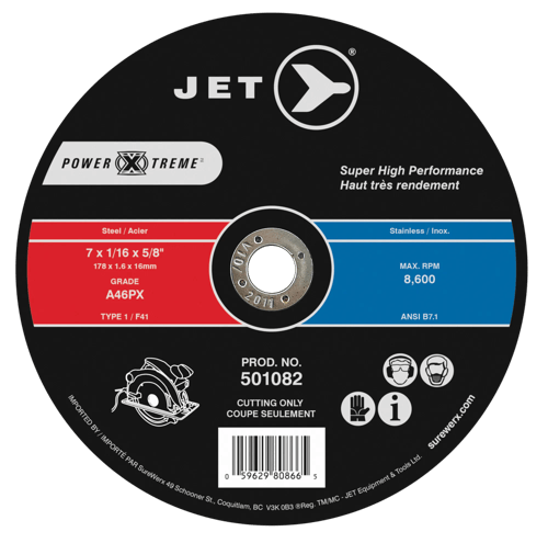 7 x 1/16 x 5/8 A46PX Power-Xtreme T1 Cut-Off Wheel