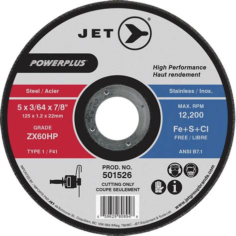 7 x 1/16 x 7/8 ZX46HP POWERPLUS T1 Cut-Off Wheel