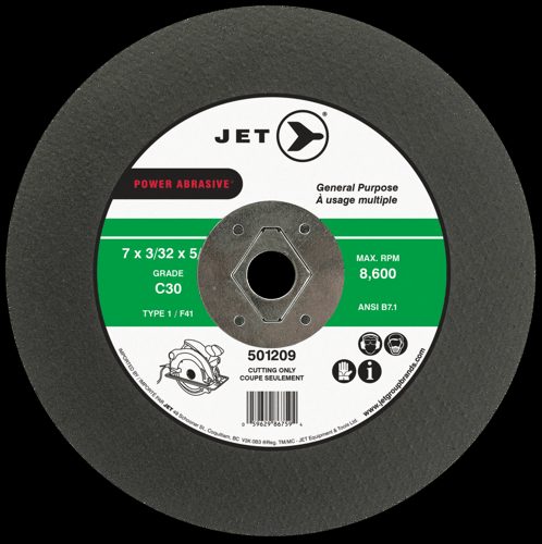 C30 Power Abrasive T1 Cut-Off Wheel – 7" x 3/32" x 5/8" (Diamond 7/8)