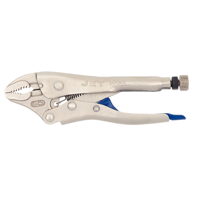 Curved Jaw Locking Pliers with Cutter – 7"