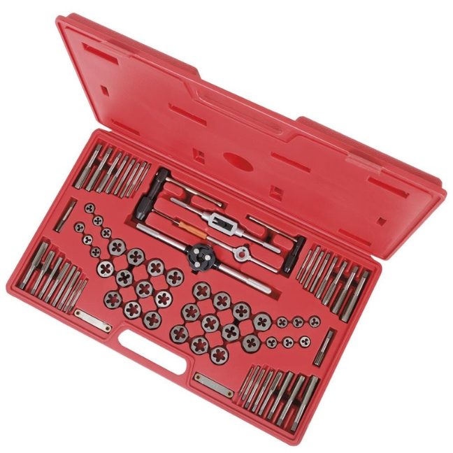76-Piece SAE/Metric Alloy Tap and Die Premium Set