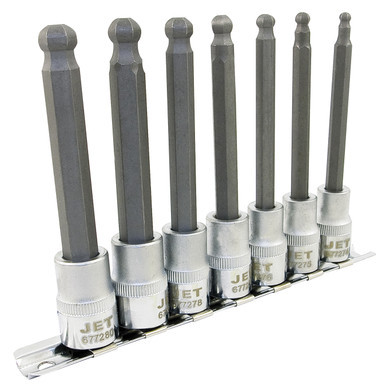 3/8" DR Metric 4" Long Ball Nose Socket Set – 7 pc