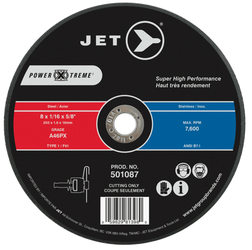 8 x 1/16 x 5/8 A46PX Power-Xtreme T1 Cut-Off Wheel