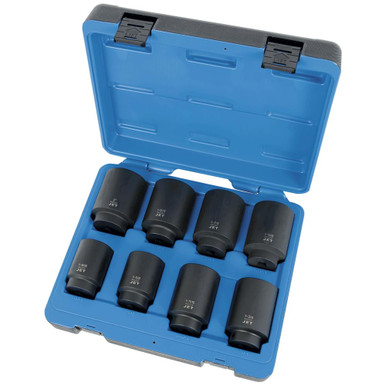 1/2" DR Deep SAE Impact Socket Set – 6 pt. – 8 pc