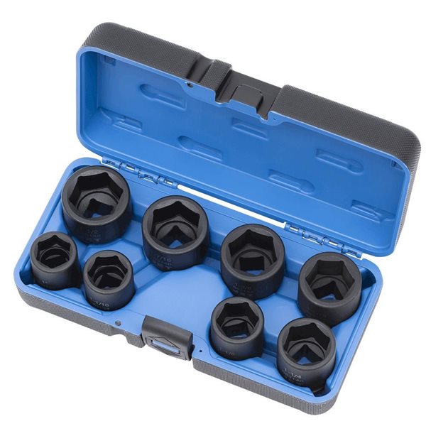8 PC 3/4" DR SAE Impact Socket Set – 6 Point