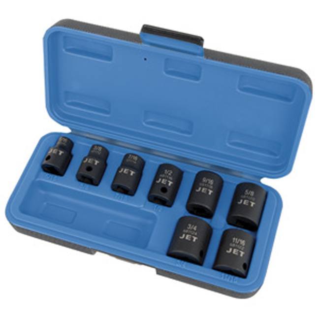 8 PC 3/8" DR SAE Impact Socket Set – 6 Point