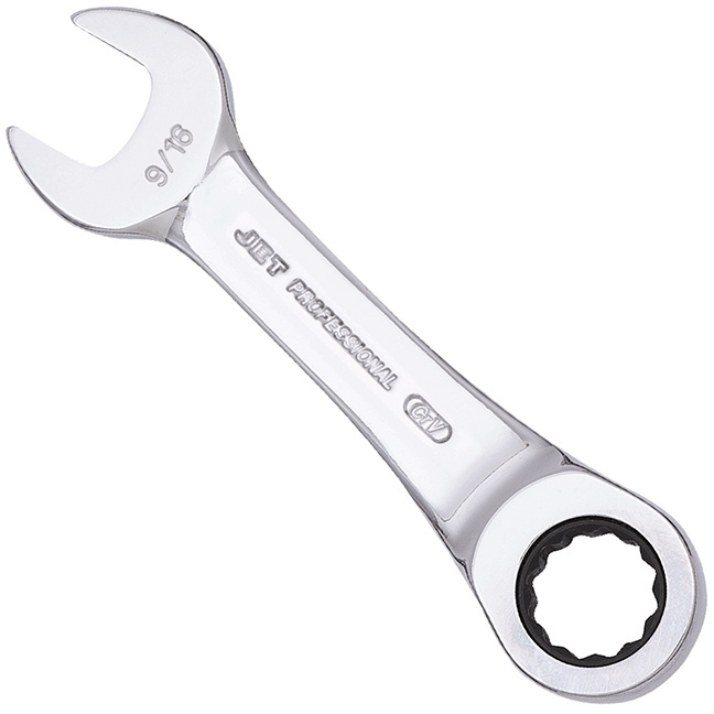 9/16" Fully Polished Stubby Combination Wrench