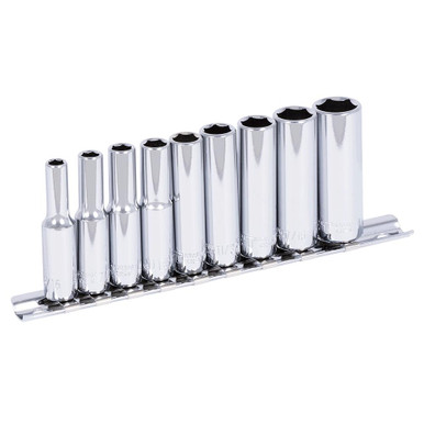 9 PC 1/4" DR Deep SAE Socket Set – 12 Point