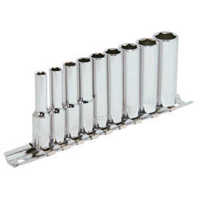 1/4" DR Deep SAE Socket Set – 6 pt. – 9 pc