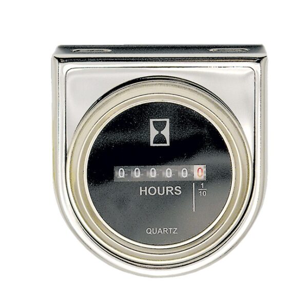 Marine Chrome Series Hourmeter Gauge Kit – Heavy Duty