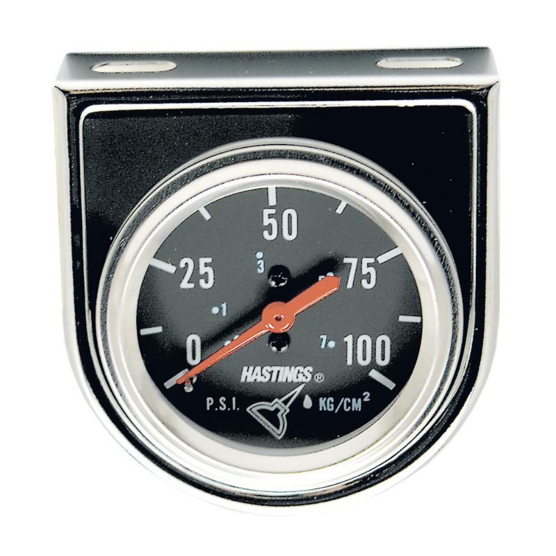 Chrome Series Wide Sweep Mechanical Oil Pressure Gauge Kit