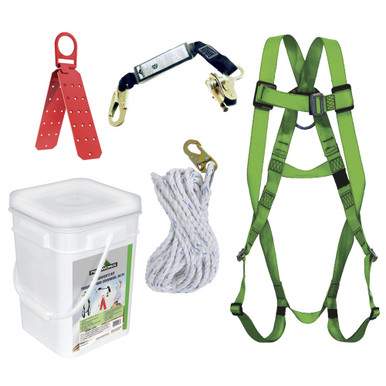 Contractor Roofer's Kit – Reusable Bracket – Integral ADP Rope Grab – 2' (0.6 m) SP Lanyard – 25' (7.6 m)